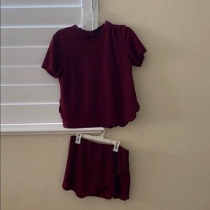 Dark red two piece set!